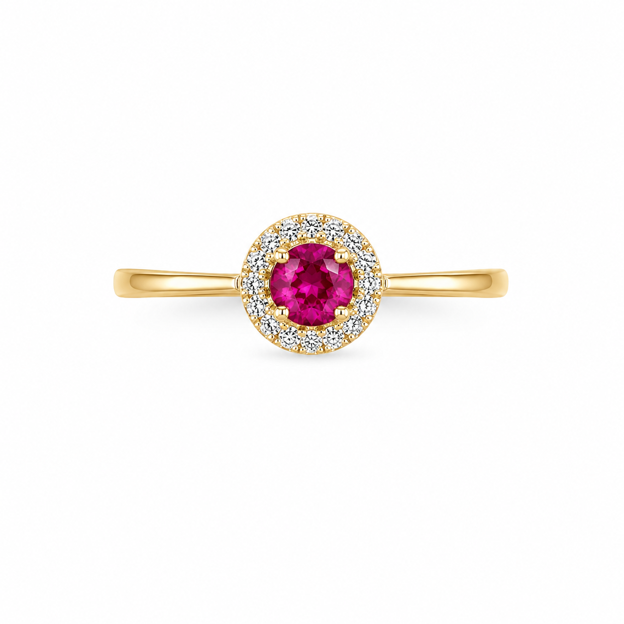 10KT RED STONE RING Size 8