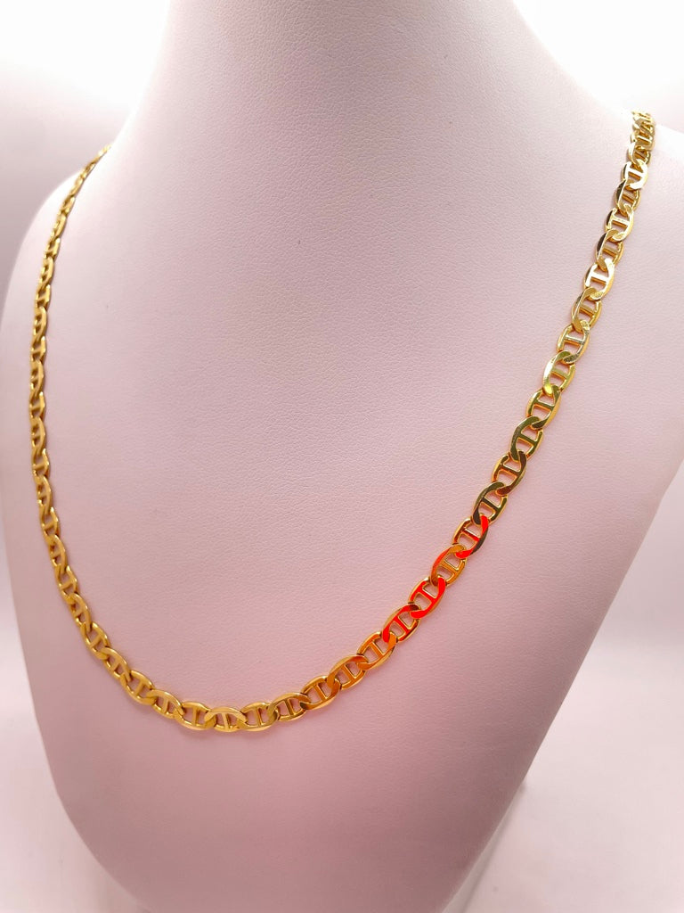 14KT SOLID MARINER CHAIN Size 20INCH 4.5MM Weigth 13.1GR