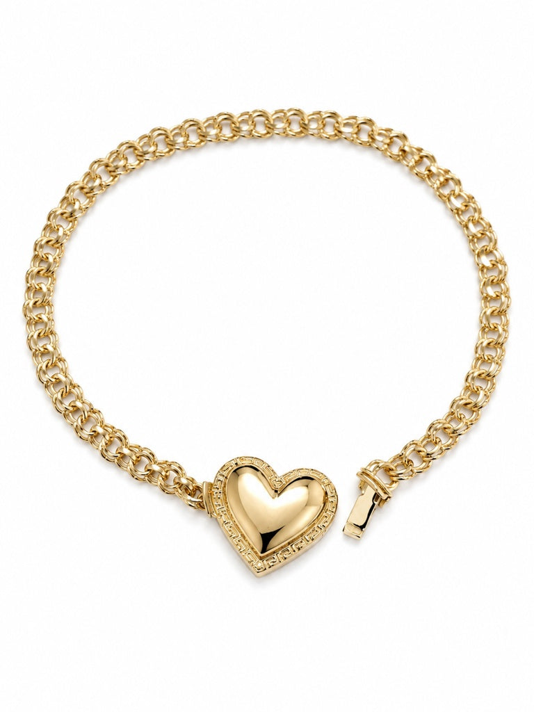 10K HEART CHINO LINK CHAIN Size 16INCH 5.5MM