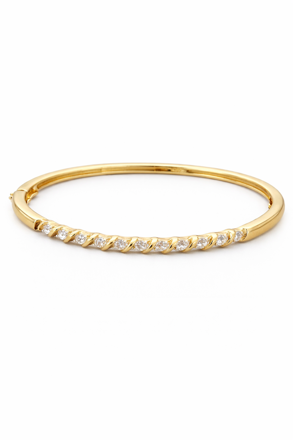 10KT ELEGANT DIAMOND BANGLE Weigth 12GR