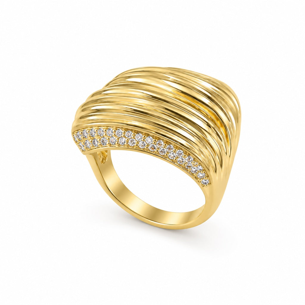 10KT PUFFY RING Size 7.5