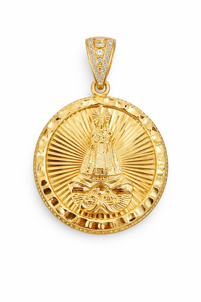 10KT ROUND CARIDAD PENDANT Size MEDIUM Weigth 6.9GR