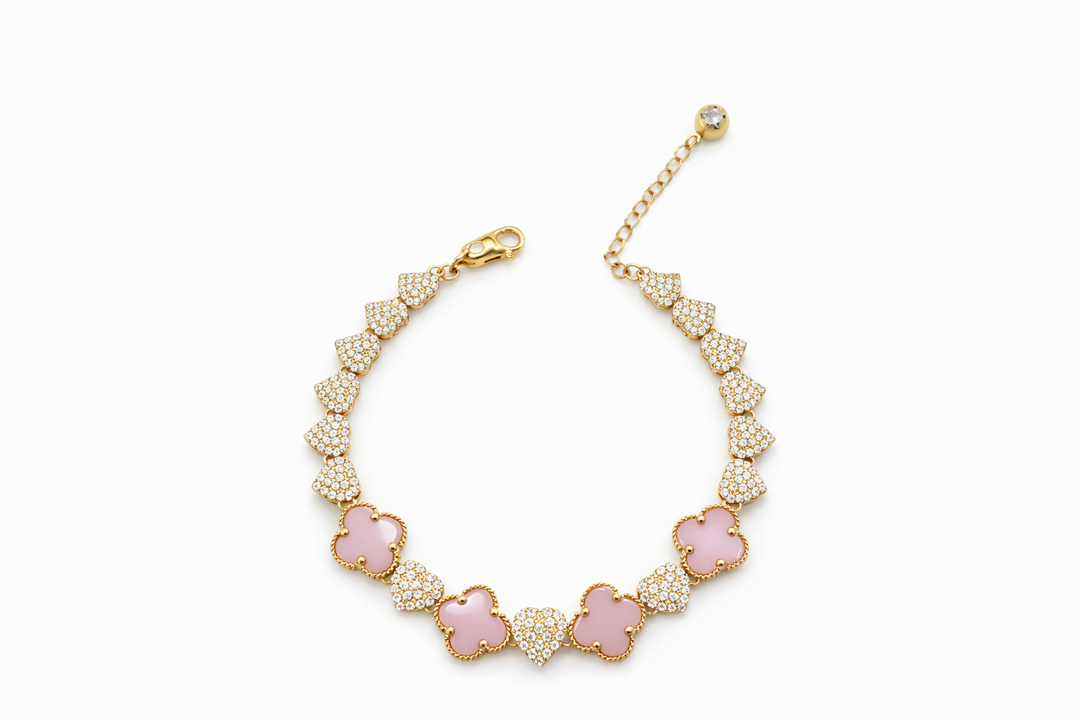14KT FLOWER BRACELET Size 7INCH Weigth 10.6GR