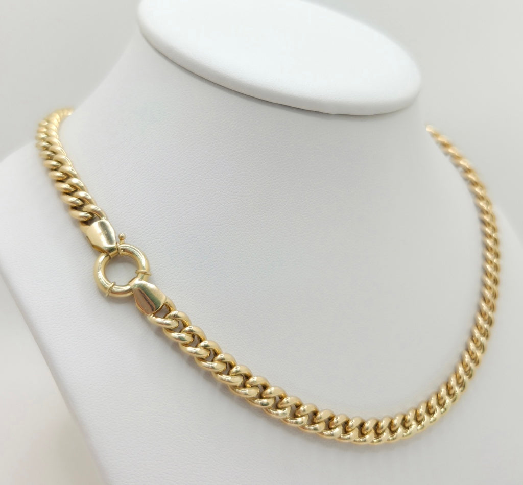 10KT DEGRADING CUBAN LINK NECKLACE Size 18INCH Weight 18.4GR