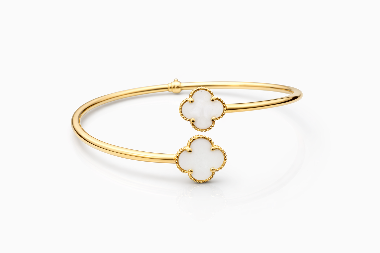 14KT FLOWER BRACELET+BANGLE Size 3MM Weigth 6.2GR
