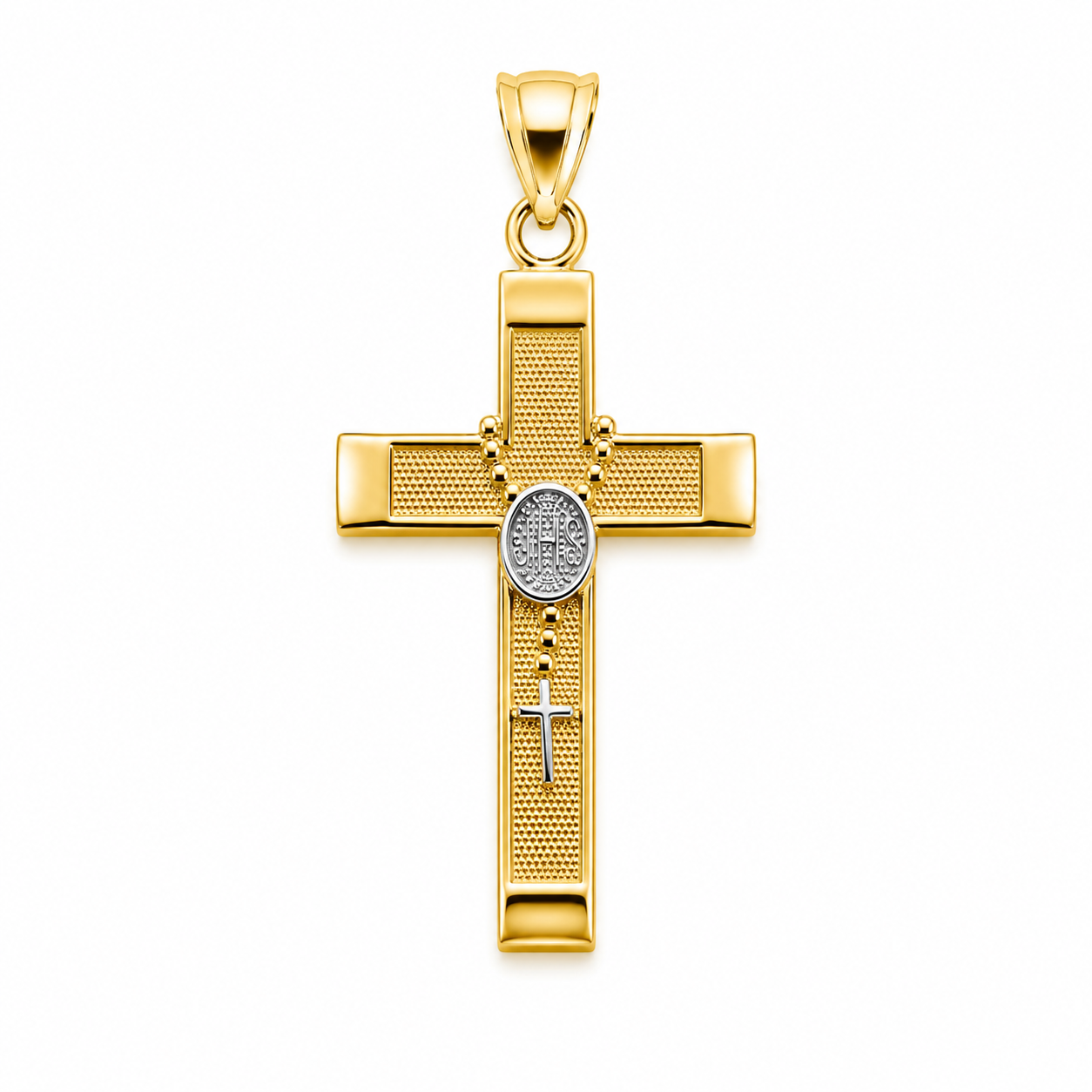 14K CROSS PENDANT Size