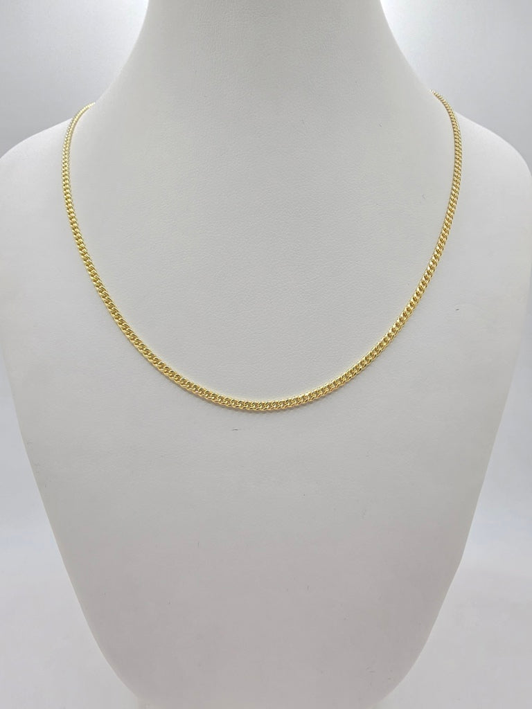 10KT SEMISOLID MIAMI CUBAN CHAIN Size 20INCH 2MM Weight 2.8GR