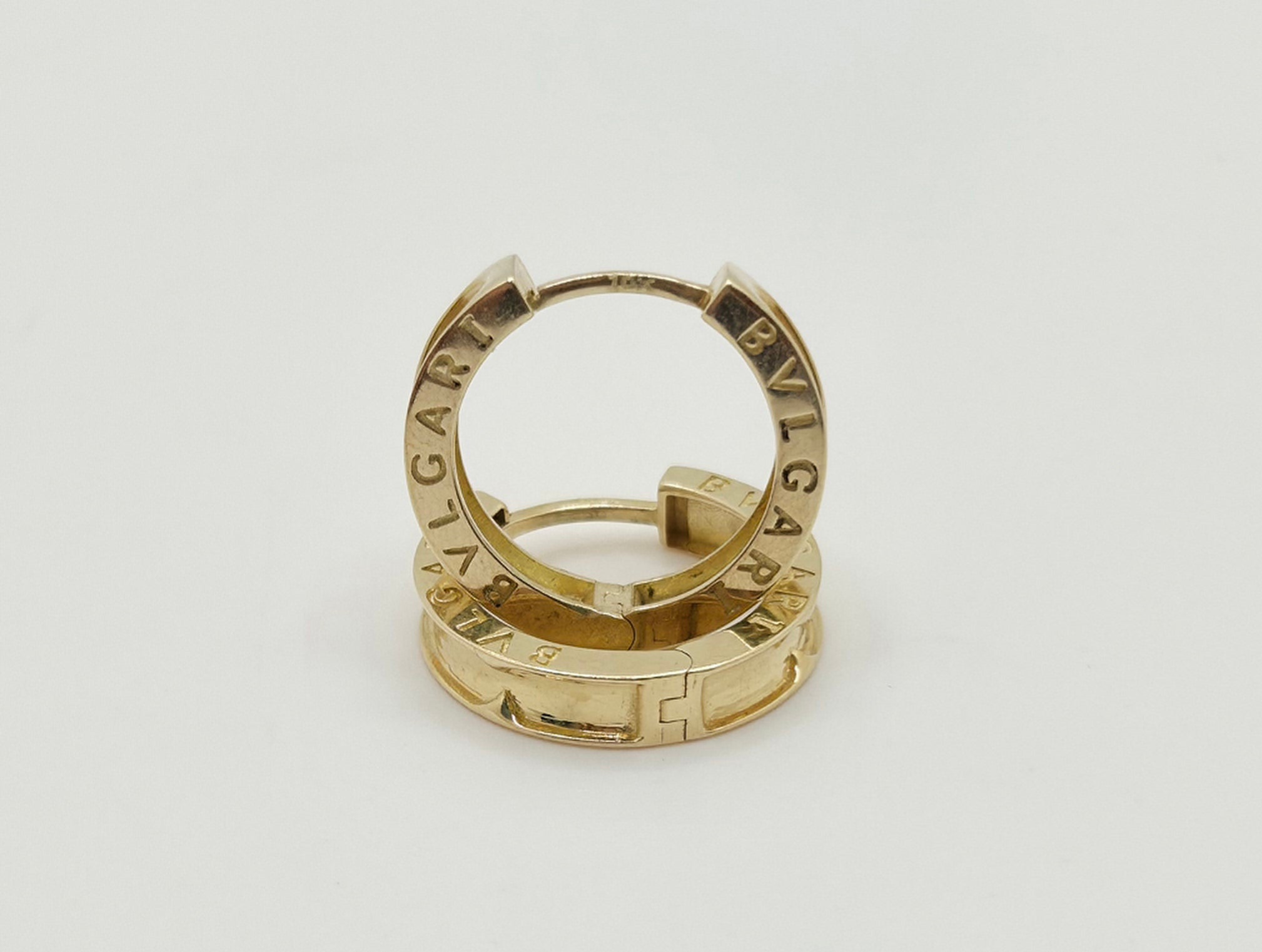 10KT BULGA HOOPS EARRINGS Size 2 Weight 3.EGR