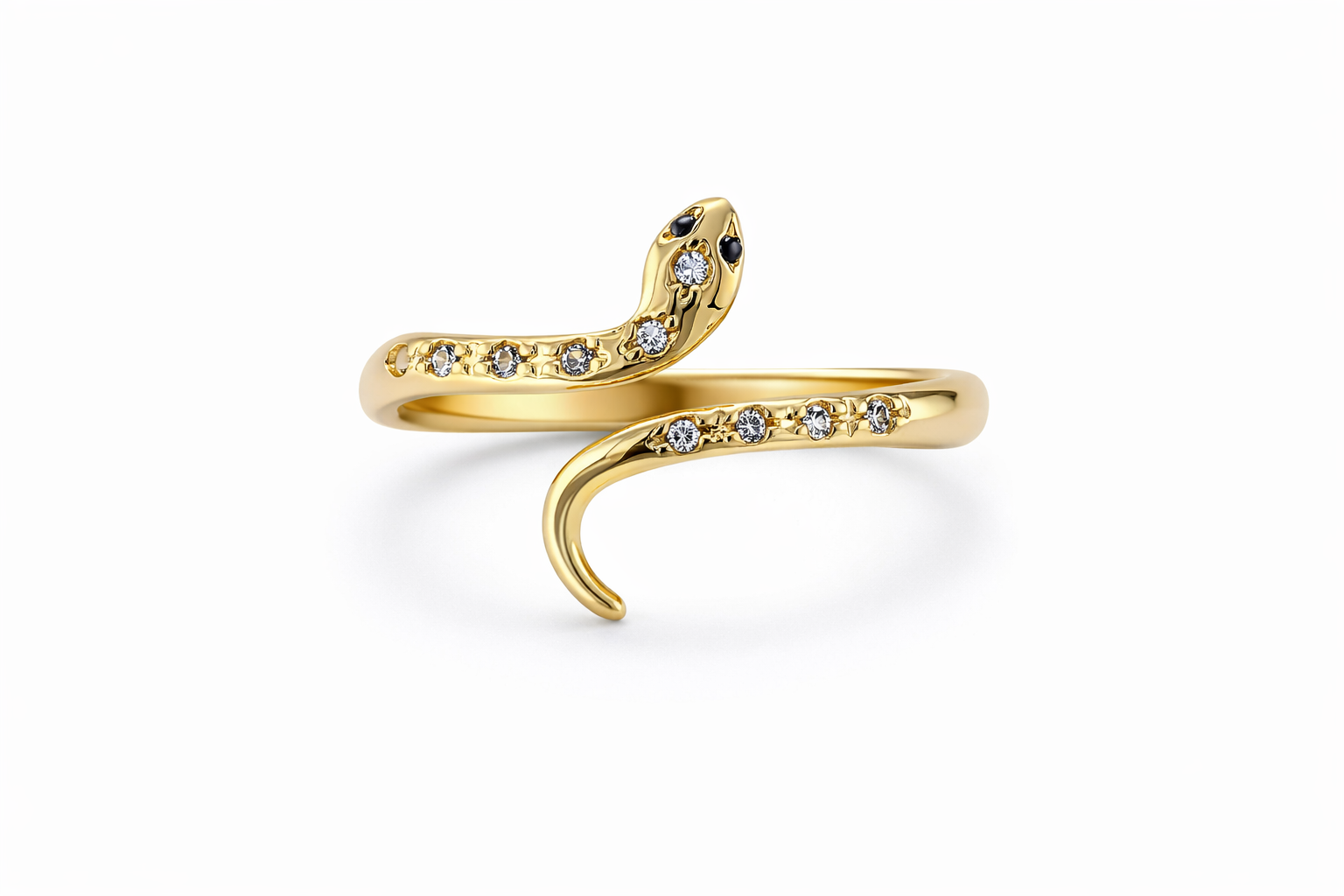 14KT DELICATE SNAKE RING Size 7 Weight 1.9GR