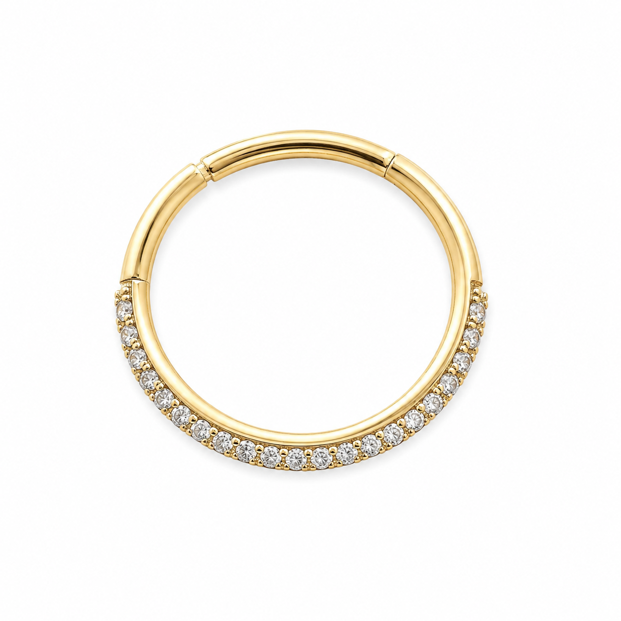 10KT CZ HOOP PIERCING Size M REF-158366/0000