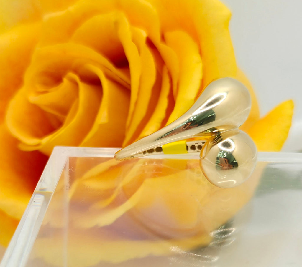 14KT ELEGANT TWO DROP WOMEN'S RING  Weight 4.5GR