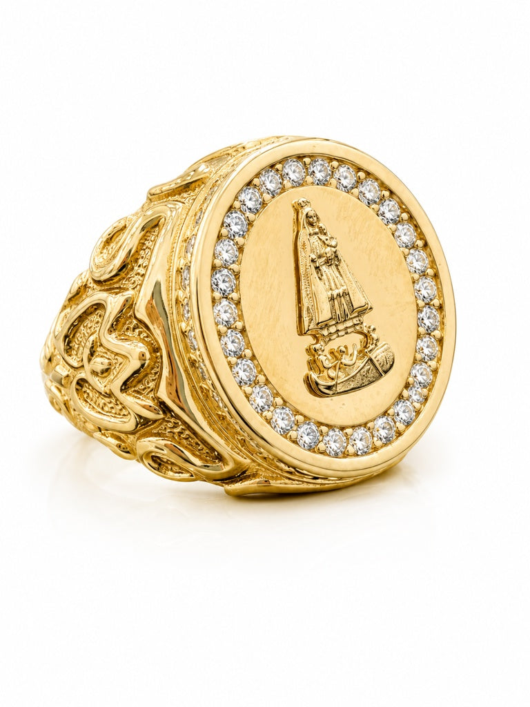 10K PLAIN OVAL FACE CARIDAD RING Size 12
