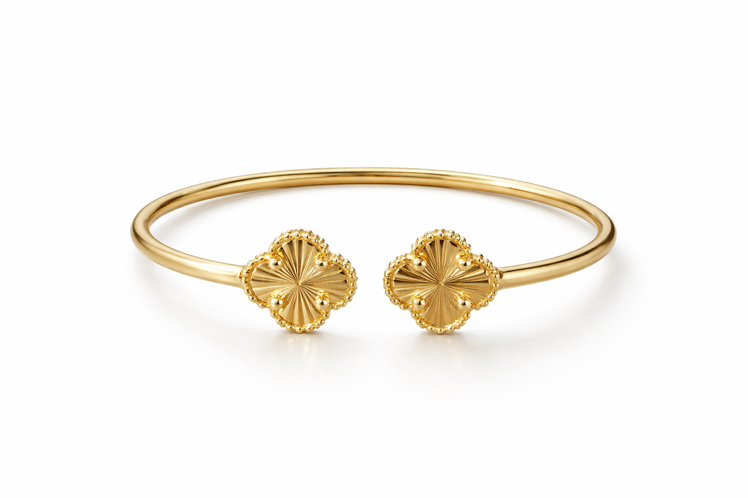 10KT FLOWER BRACELET+BANGLE Size 3MM Weigth 8.5GR