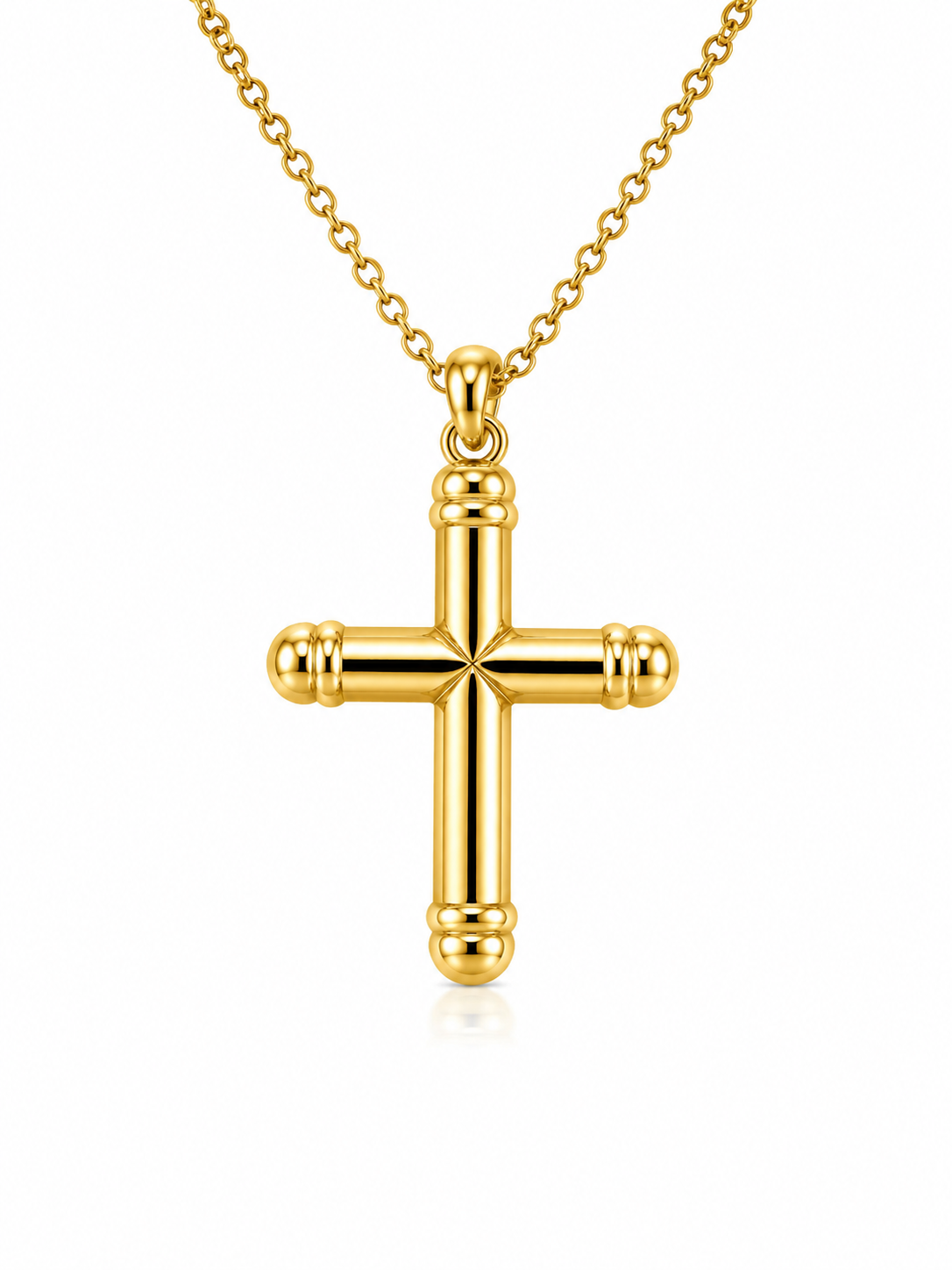 14KT SMALL TUBE CROSS PENDANT Size SMALL Weigth 0.8GR