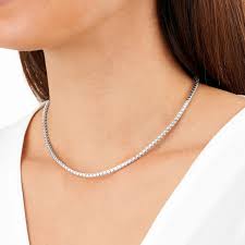 925 70CTW MOISSANITE TENNIS CHAIN Size 18INCH 2.5MM