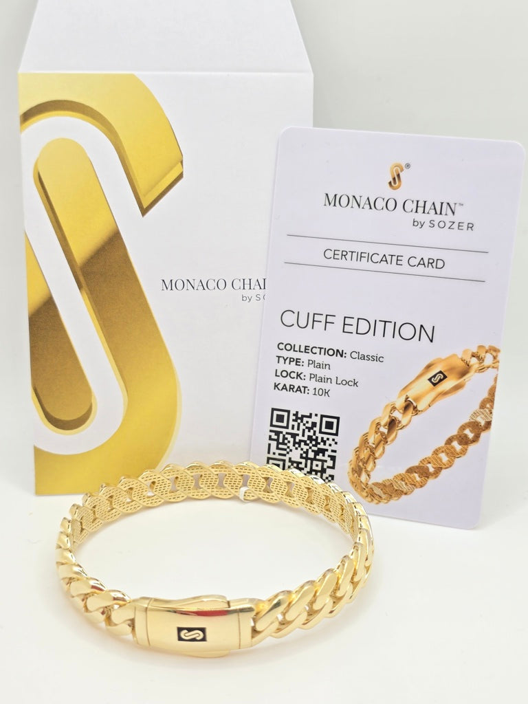 10KT PLAIN CERTIFIED MONACO BANGLE 10KT Size 9.5MM Weight 13.1GR