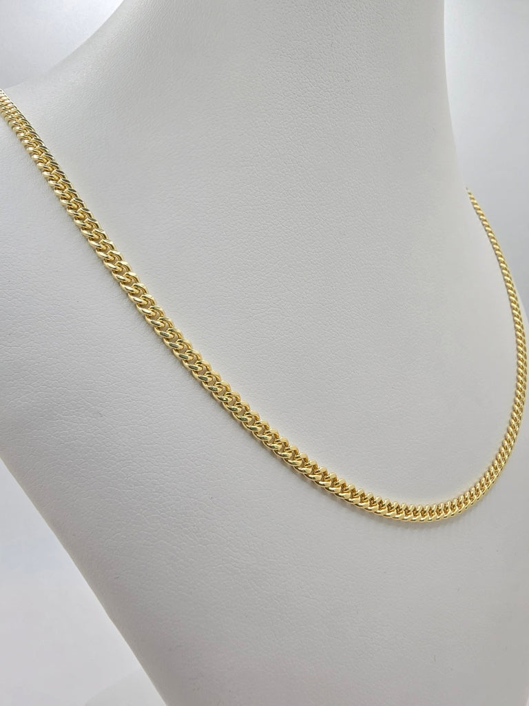 14KT SEMISOLID MIAMI CUBAN CHAIN Size 20INCH 3MM Weight 5.13GR