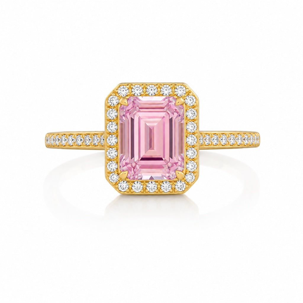 14KT SPECIALOFFER BIRTHSTONE SQUARE WOMAN'S RING Size 7 Weigth 2.5GR