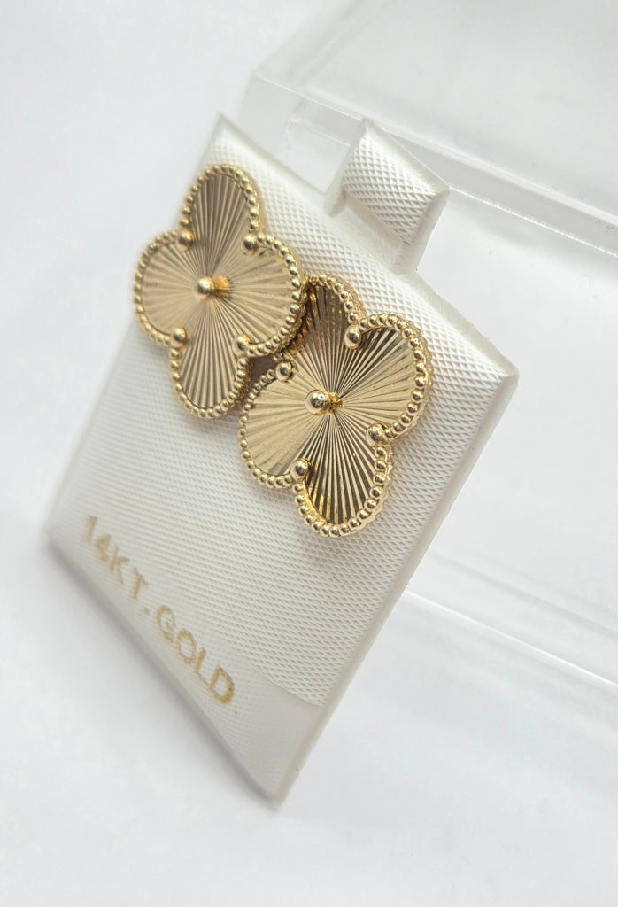 14KT FLOWER EARRINGS Size  Weigth 4.7GR