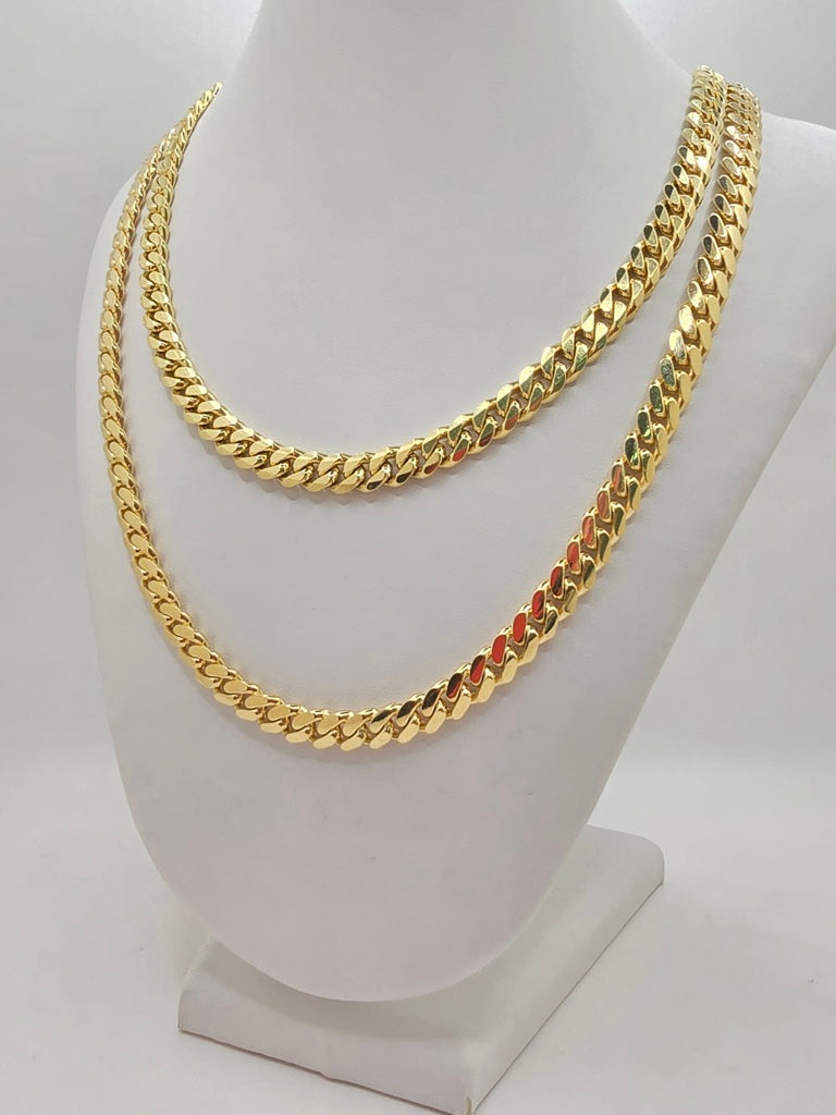 10KT SOLID MIAMI CUBAN CHAIN Size 24INCH 8MM Weight 100.2GR