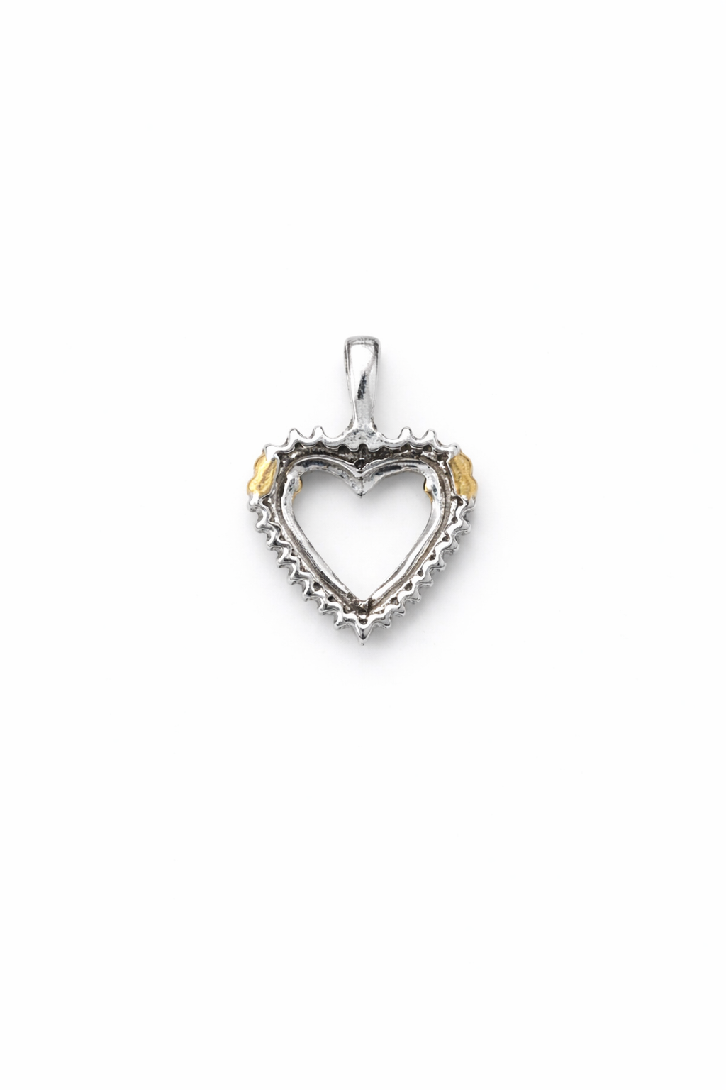 10KT DIAMOND HEART SILHOUETTE PENDANT Weigth 2.6GR