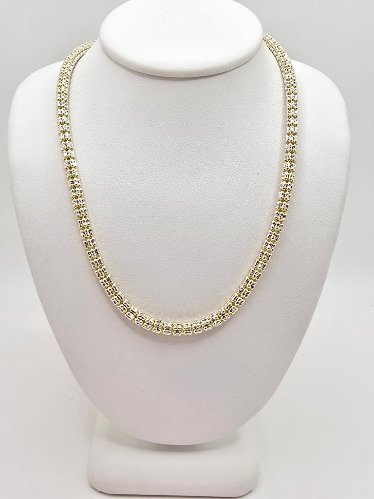 10KT ICE CHAIN Size 24INCH 4MM Weight 22.9GR