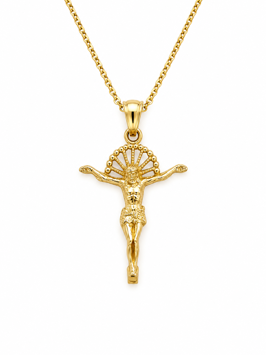 10KT JESUS PENDANT Size