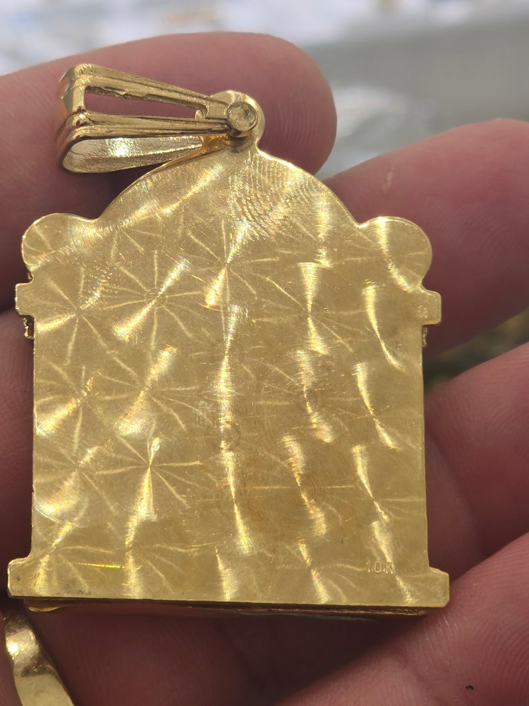 10KT SPECIAL OFFER SANTA BARBARA RELIGIOUS PENDANT Size 50X38MM Weigth 28.2 GRS
