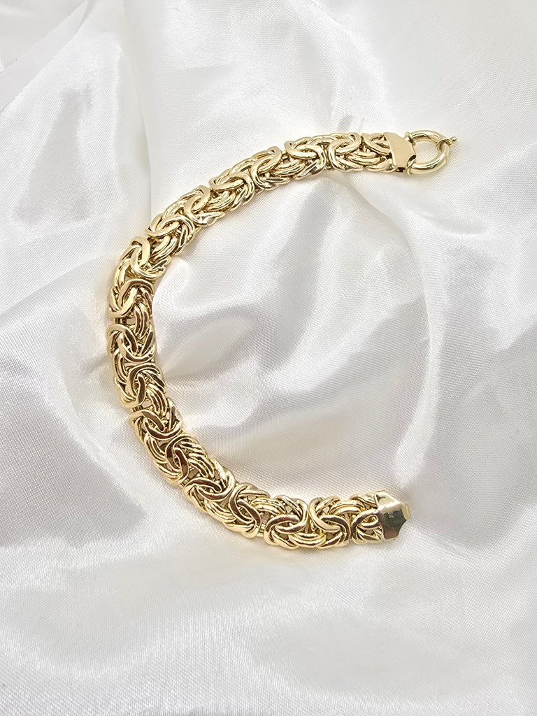 10KT BYZENTINE  BRACELET  Size 7INCH Weight 13.1GR