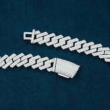 925 MOISSANITE MIAMI EDGE CHAIN 13MM 22IN