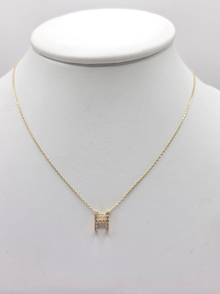 14KT LETTER "H" CHAIN Size 18INCH Weight 1.78GR