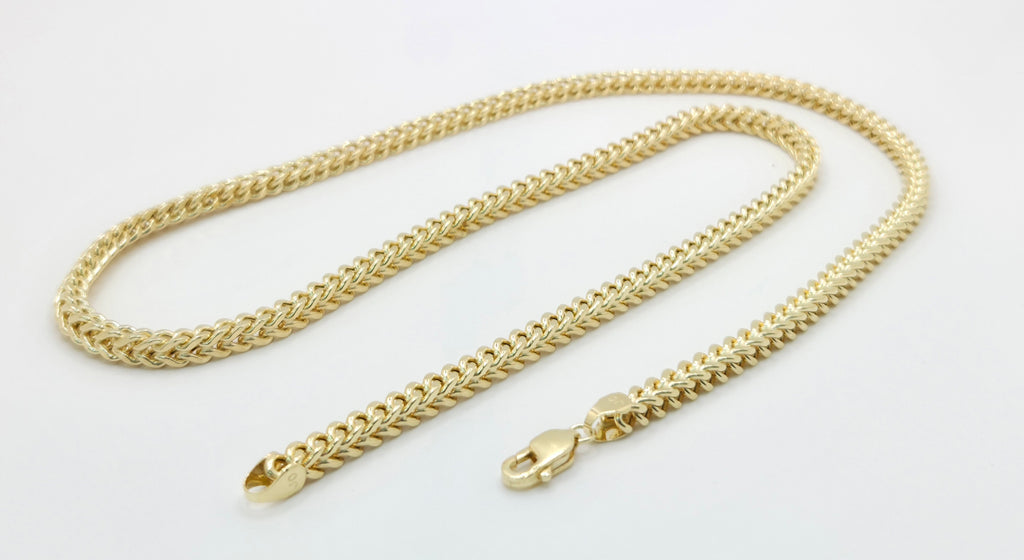 10KT HOLLOW FRANCO CHAIN Size 26INCH 5MM Weight 26.6GR