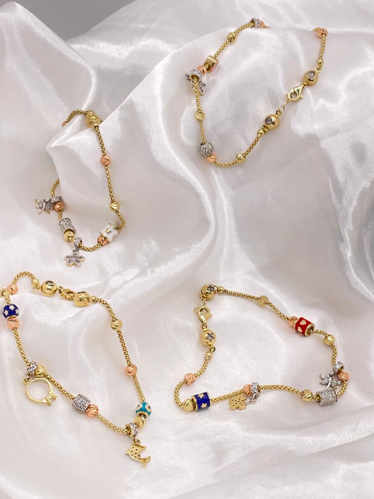 10KT MINI PANDO BRACELET Size 8INCH Weight 6GR