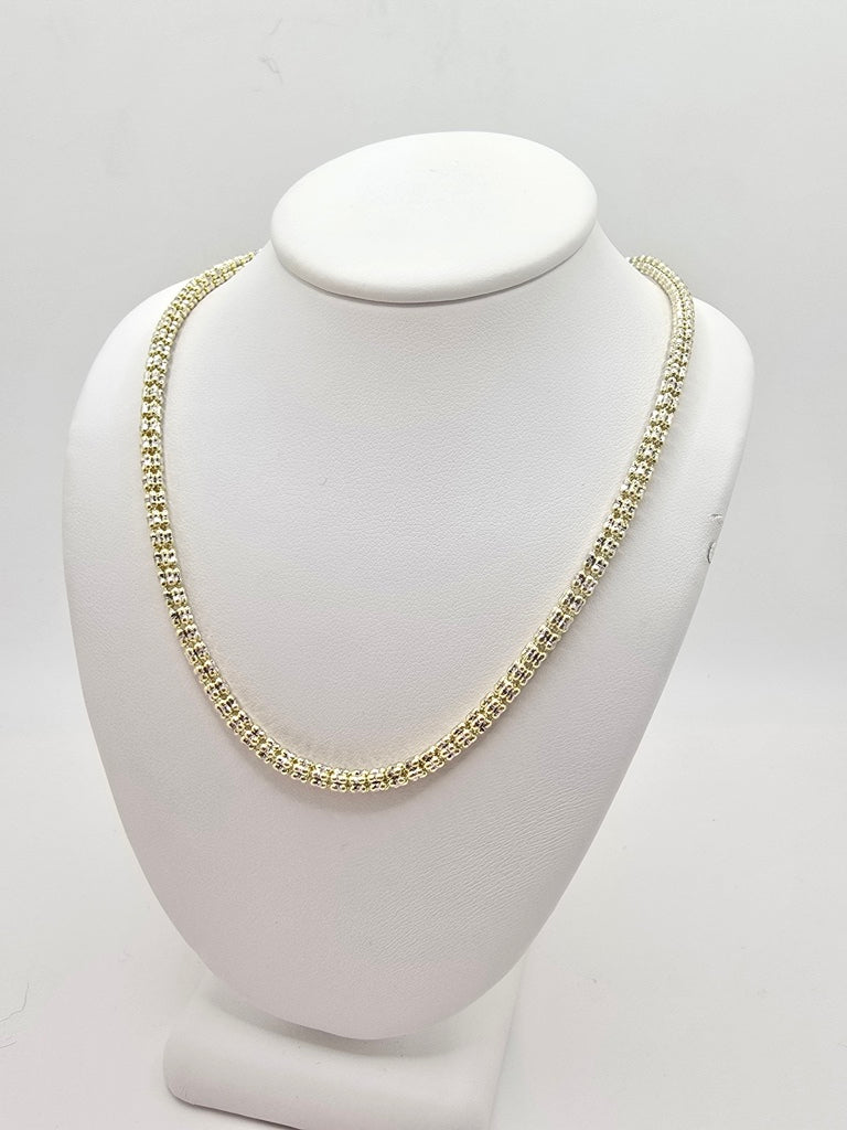 10KT ICE CHAIN Size 18INCH 4MM Weight 16.8GR