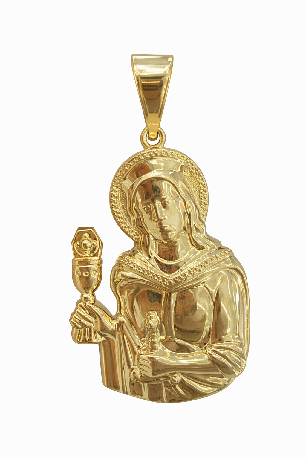 10KT LARGE SANTA BARBARA PENDANT Size LARGE Weigth 6.2GR