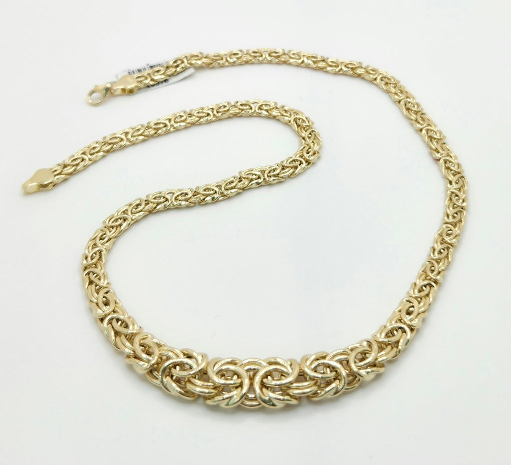 14KT BYZENTINE NECKLACE Size 16INCH Weight 12.5GR
