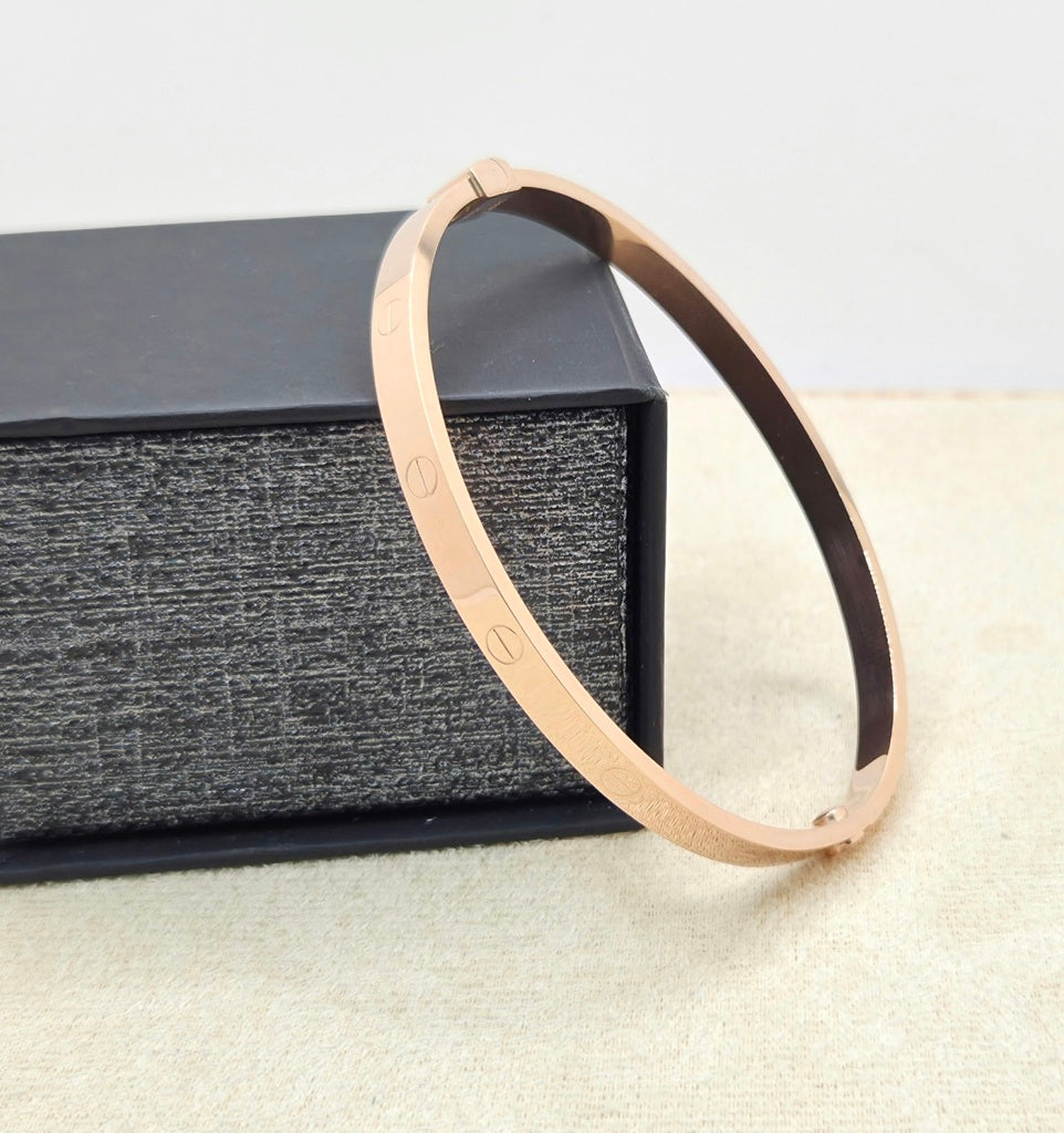 14KT ROSE GOLD CARTI BANGLE Size 5MM 18 Weight 7.9GR