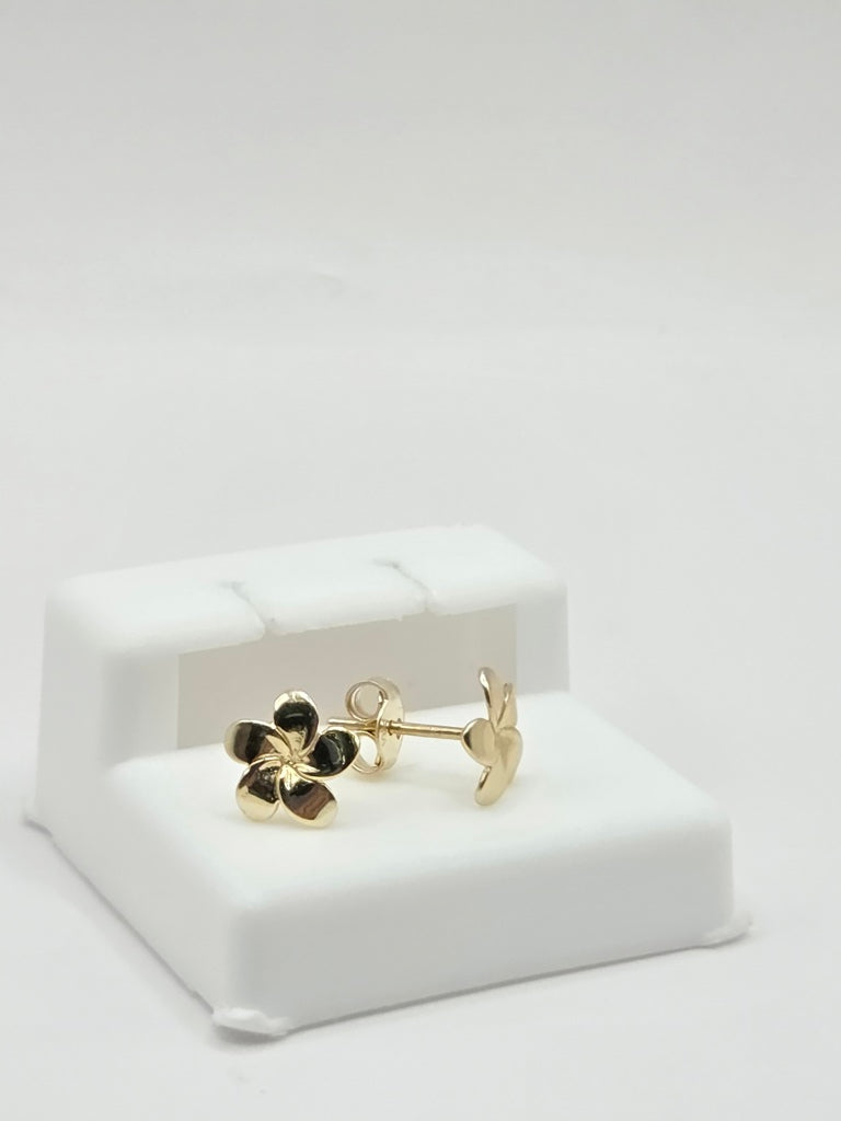 10KT EXTRA SMALL HAWAIIAN FLOWER EARRINGS Size XS Weigth 0.9GR