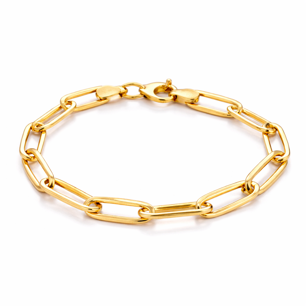14KT PAPER CLIP BRACELET Size 7.5INCH Weight 2.5GR