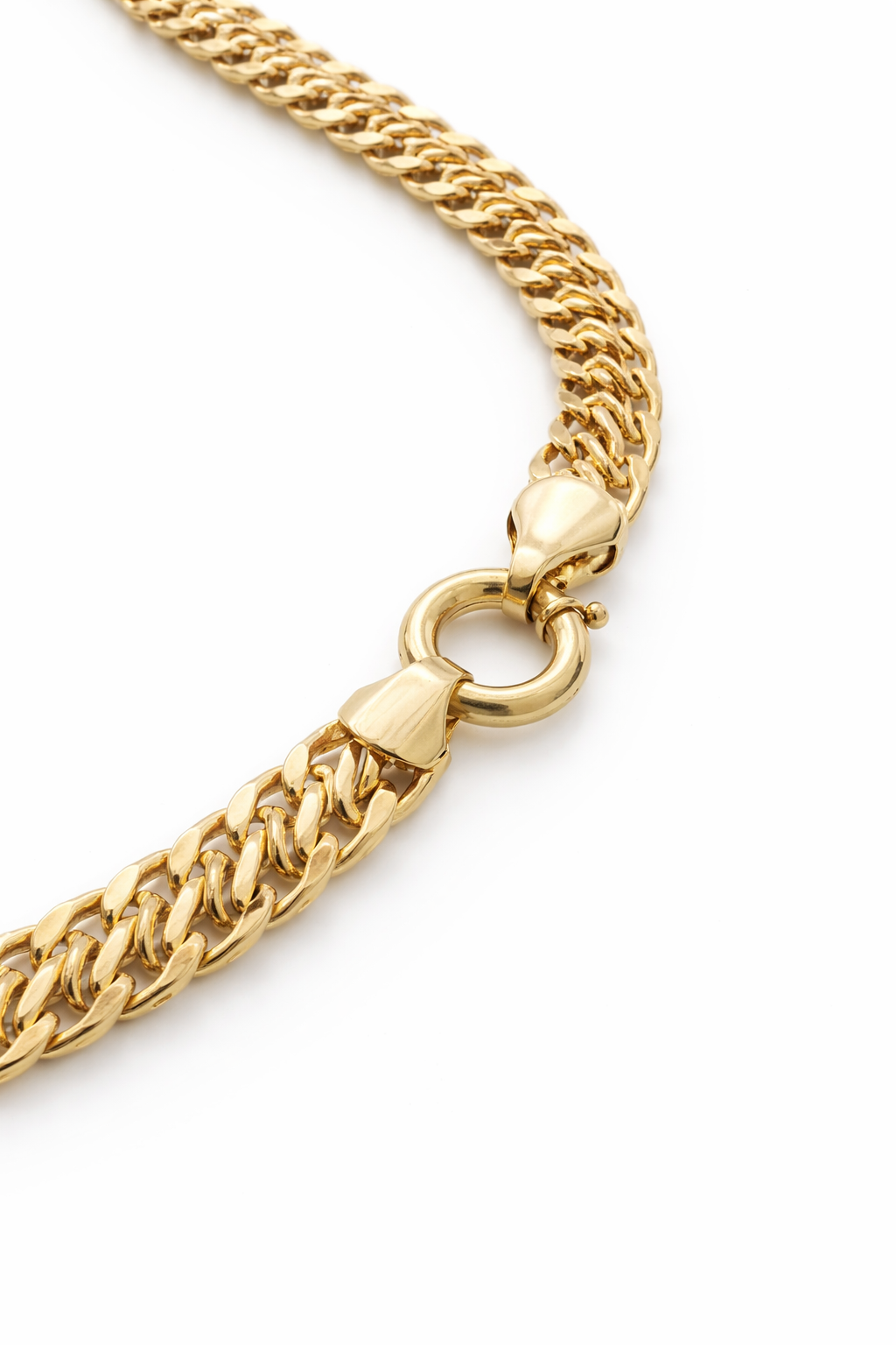 14KT ELEGANT DOUBLE LINK STYLE NECKLACE Size 18INCH  Weigth 16.9GR