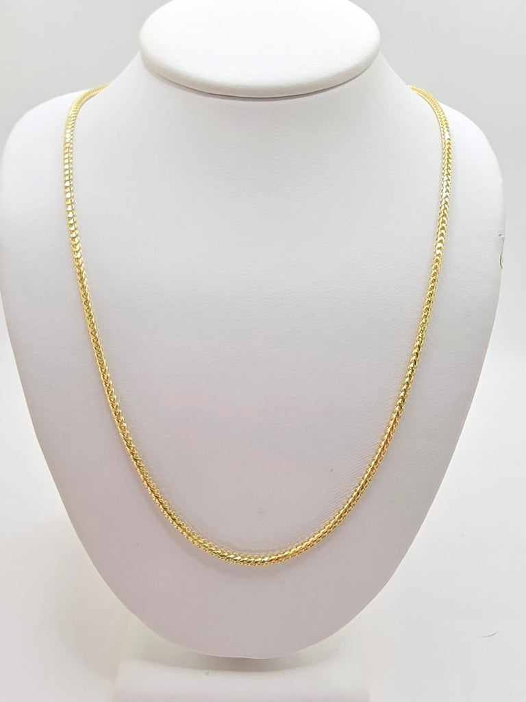 10KT SOLID FRANCO CHAIN Size 22INCH 1.8MM Weight 7.5GR