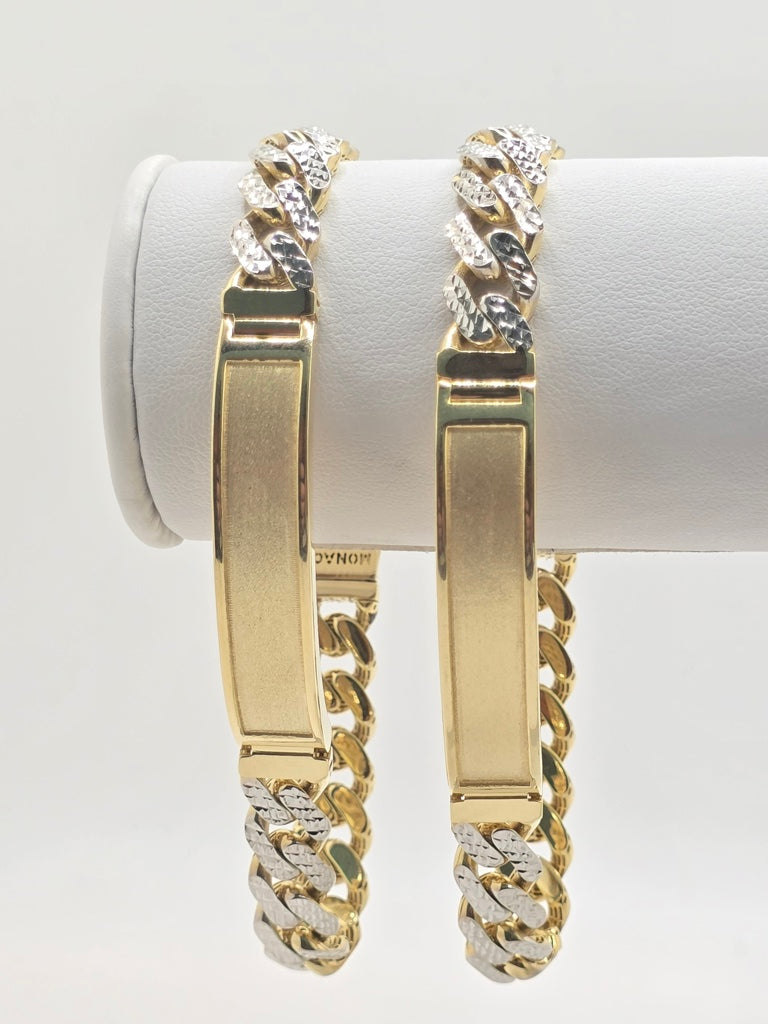 10KT PAVE ID BRACELET MONACO CERTIFIED