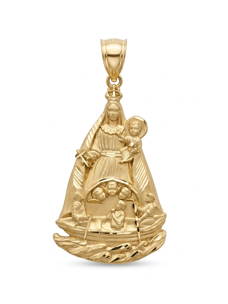 10KT CARIDAD PENDANT BODY CHAPE STYLE Size MEDIUM Weight 6.8