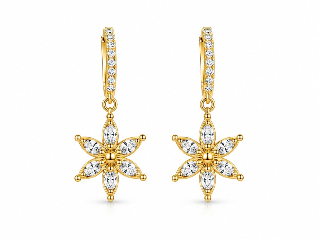 14KT DIAMOND DELICATE EARRINGS Size