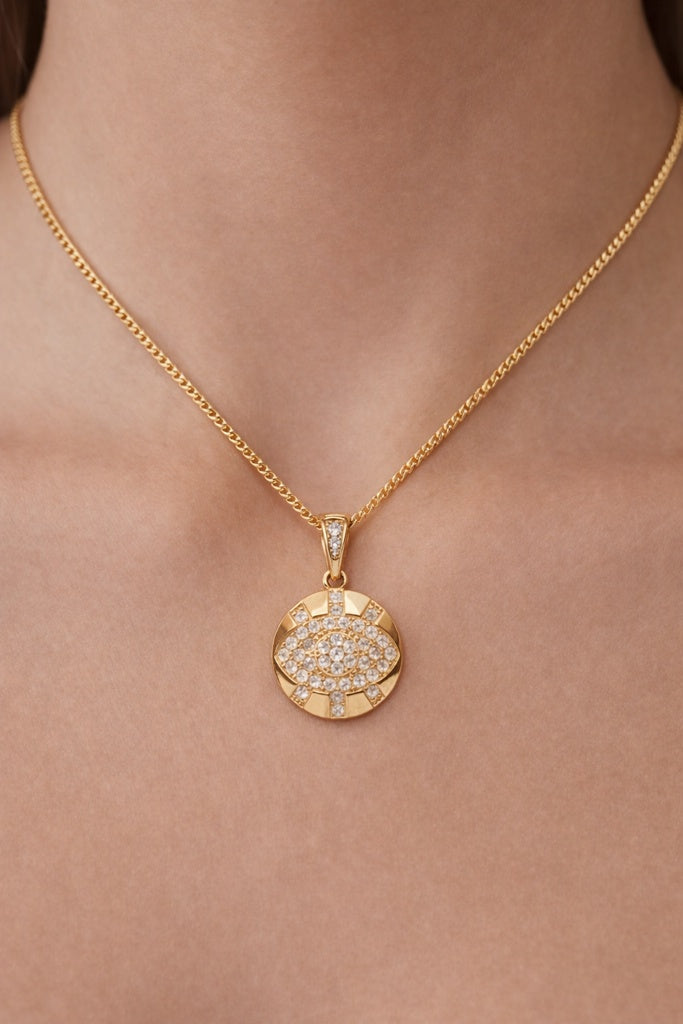 10KT DIAMOND EYE ROUND PENDANT  Weigth 1.1GR