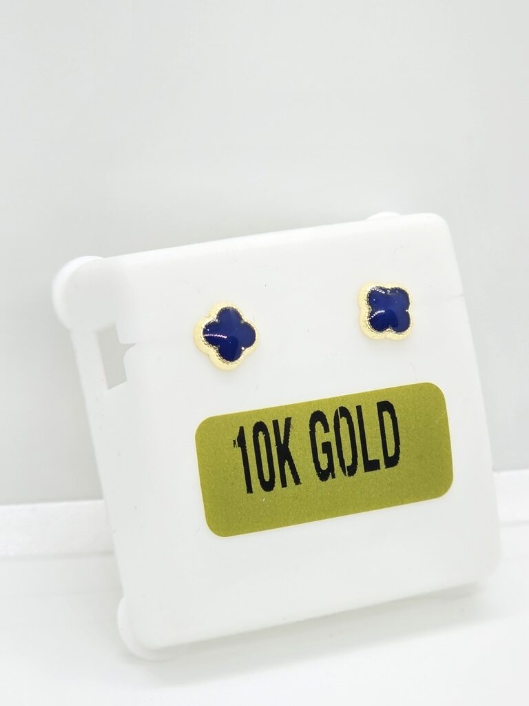10KT FLOWER EARRINGS Size  Weigth 1.2