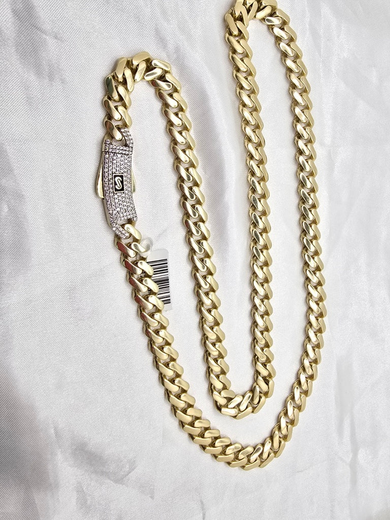 10KT CERTIFIED MONACO CHAIN CZ CLOSURE Size 20INCH 6.5MM Weight 15.7GR