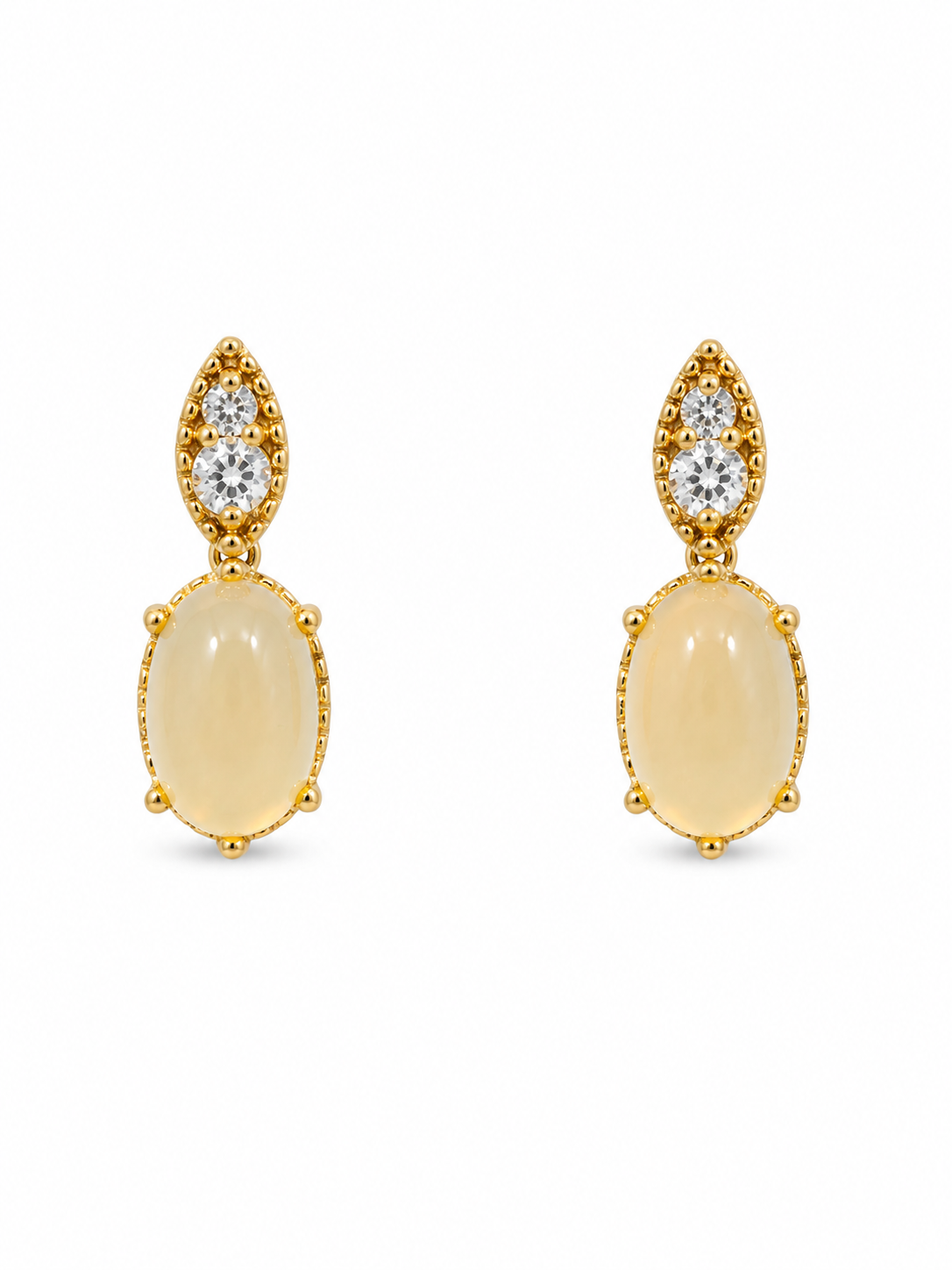 14KT DIAMOND DELICATE EARRINGS Size