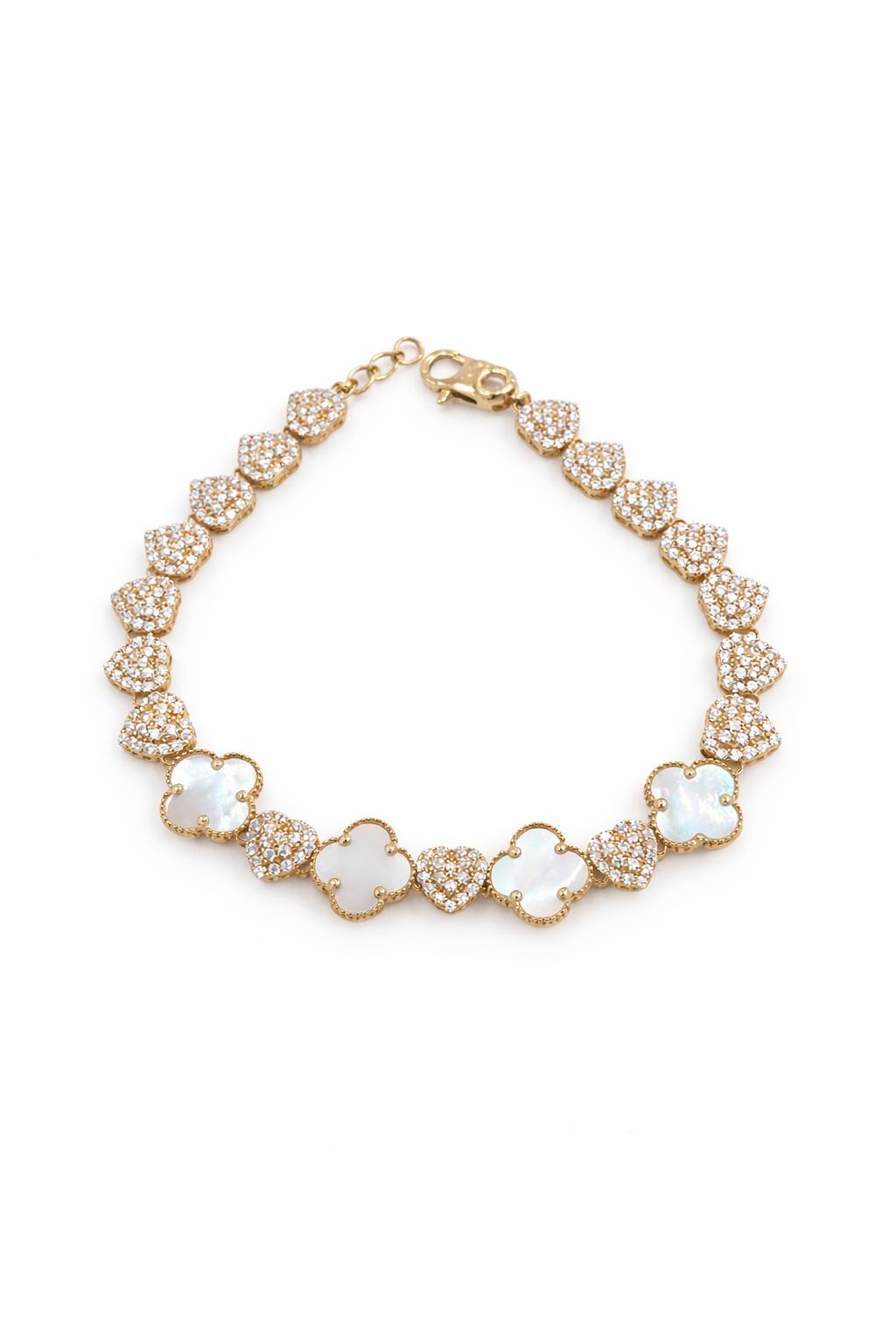 14KT FLOWER BRACELET Size 8INCH Weigth 11GR