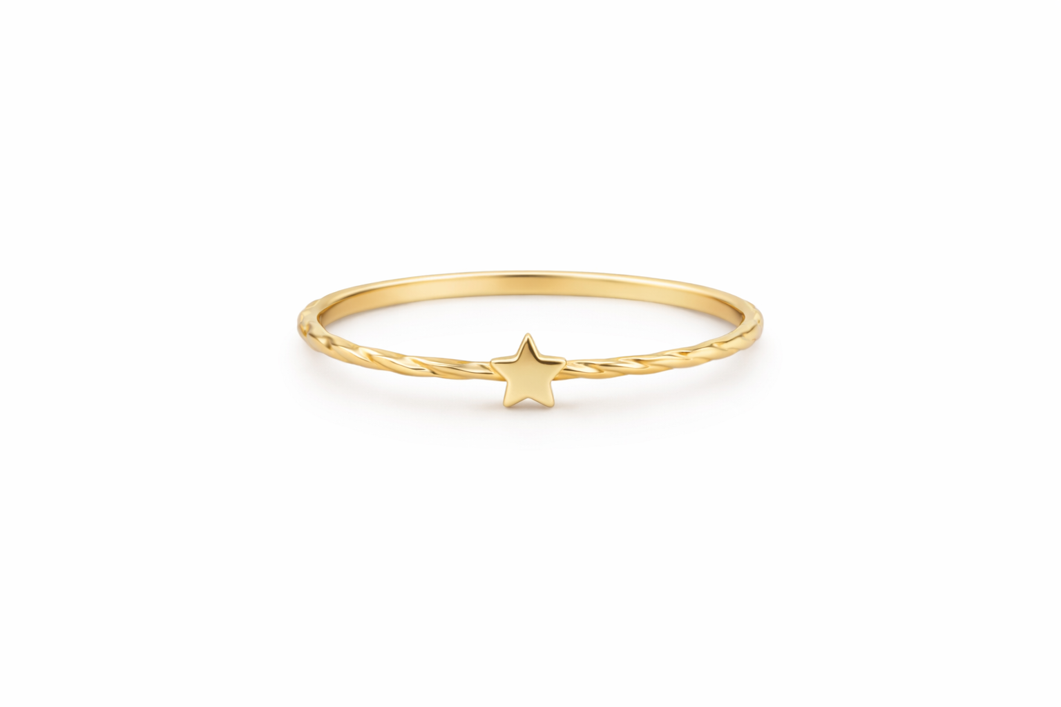 14KT BEAUTIFUL SMALL STAR RING SIZE 7 Weight 1GR
